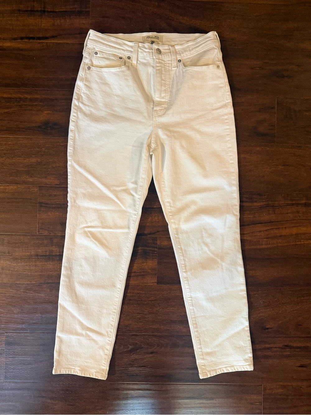 Madewell The Perfect Vintage Jean white straight leg size 28